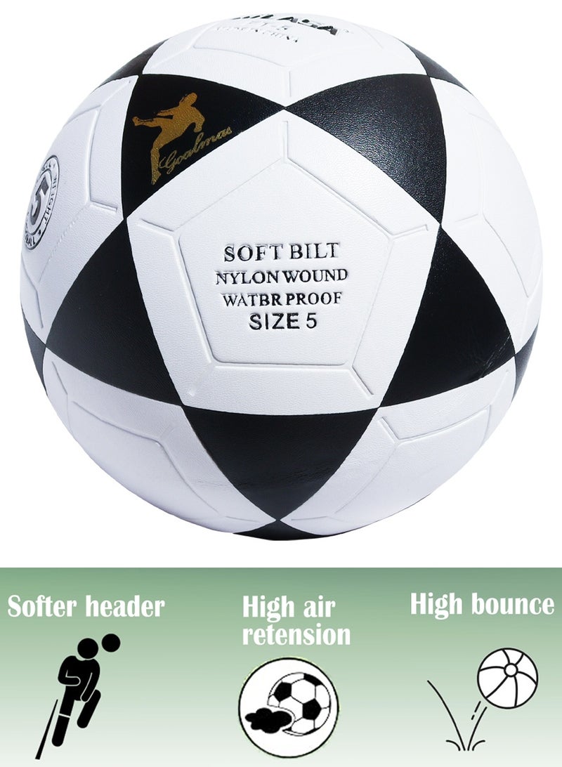 QUTOOB Waterproof Football For Street, Futsal, Park, Playgrounds, Indoor and All Kind Of Surfaces | Official Size 5 |Durable, Seamless, Perfect Bounce |Ideal for Practice, Matches, Recreational Play - Image 5