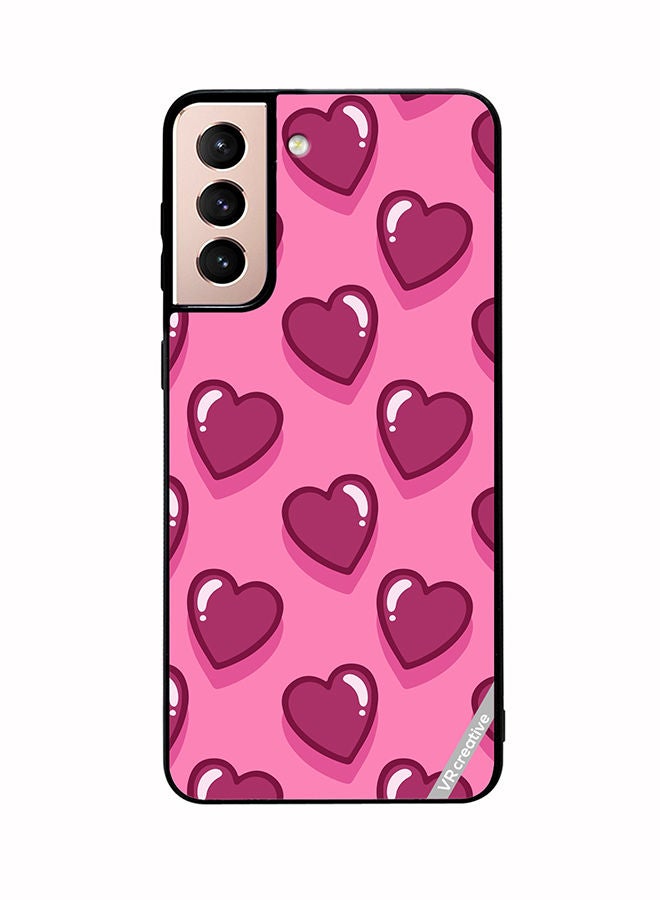 VR CREATIVE Protective Case Cover For Samsung Galaxy S21 Plus 5G Lovely Hearts Design Multicolour - Image 1