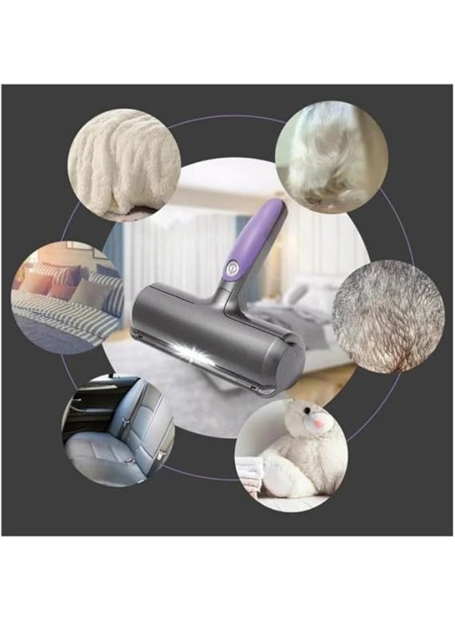 Electric Pet Hair Remover Roller, Pet Hair Remover with Self-Cleaning Mode, Reusable Lint Roller for Dog Cat Hair with LED, Pet Hair Removal Tool for Carpet, Clothes, Car and Bedding - Image 5