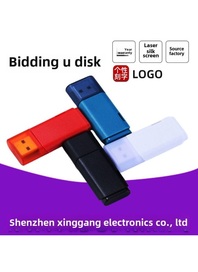 Mini Bidding USB Flash Drive A 4g8g Lettering Gift USB Flash Drive Small Capacity Business Meeting 1G2G Bidding USB Flash Drive-Color:Red-Capacity:16GB  - Image 1