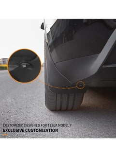 Generic Custom Fit Mud Flaps Splash Guards for Tesla Model Y - Full Protection Front and Rear Mudguard Kit with Screws, No Drilling Required, Set of 4  - Image 4