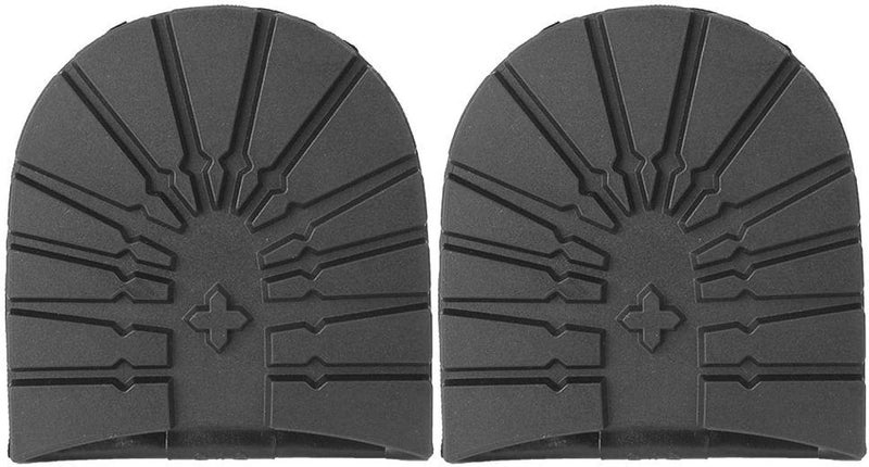 GLOGLOW Non-Slip Shoes Pads Rubber Non-Skid Heels Soles Front Heel Soles Rubber Mute Soles Shoes Repair Accessories Soles Protector(Heel Soles) Black 