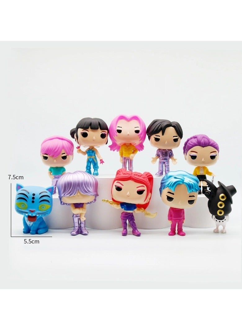 general K-بوب: مجموعة تماثيل فتيات صائدات الشياطين 10 قطع بتفاصيل دقيقة يمكن استخدامها كديكور للغرفة - Image 2