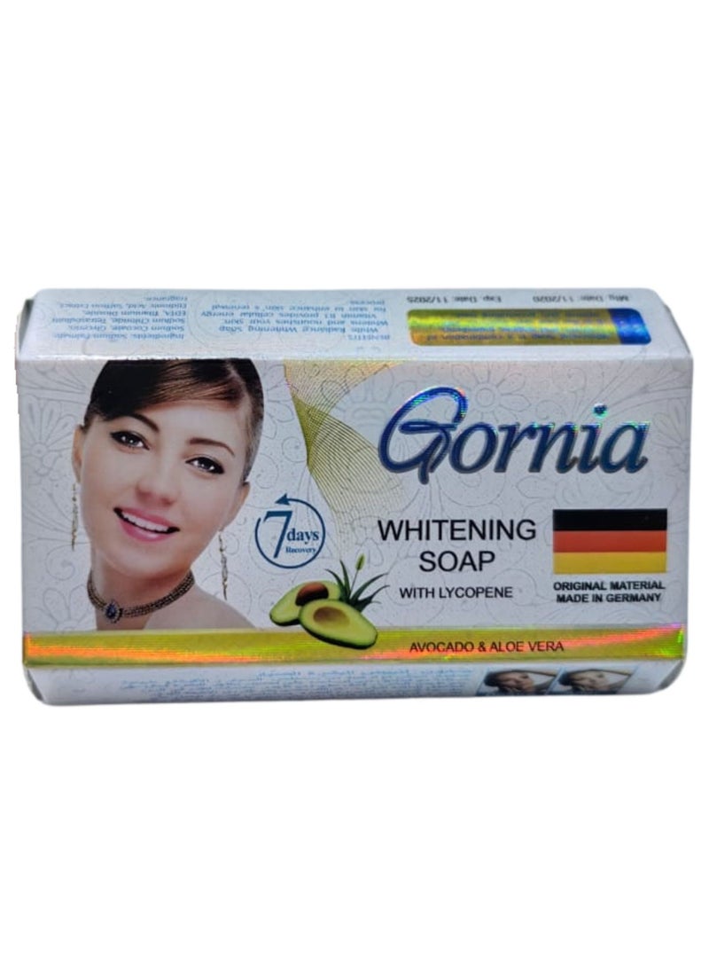 D Beauty - Gornia Whitening Soap with Lycopene, Face Whitening Soap Whitens and Nourishes Skin, Body Whitening Soap Vitamin B3 Avocado and Aloe Vera for Skin Renewal Body Soap, Face Lightening Soap 125grams - Image 1