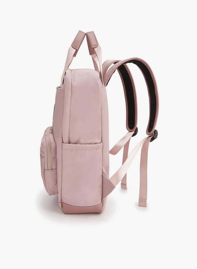 Lee Cooper Solid Backpack With Zip Closure And Adjustable Strap - 34X12X40 Cm - Image 2