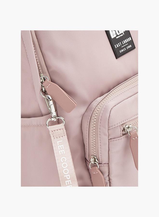 Lee Cooper Solid Backpack With Zip Closure And Adjustable Strap - 34X12X40 Cm - Image 4