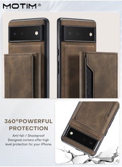 Motim Google Pixel 7 Pro Wallet Case, Premium Leather Phone Case, Military Grade Drop Protection Shockproof Phone Case Cover, Magnetic Detachable with Trifold Wallet Card Holder Pocket  - Image 2