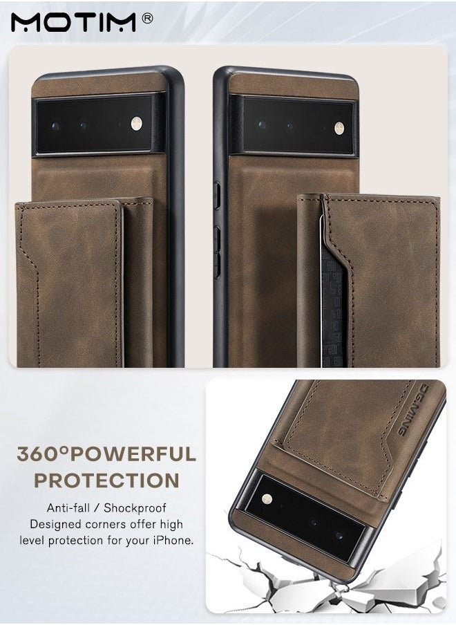 Motim Google Pixel 7 Pro Wallet Case, Premium Leather Phone Case, Military Grade Drop Protection Shockproof Phone Case Cover, Magnetic Detachable with Trifold Wallet Card Holder Pocket  - Image 2