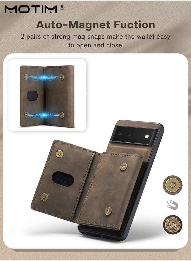 Motim Google Pixel 7 Pro Wallet Case, Premium Leather Phone Case, Military Grade Drop Protection Shockproof Phone Case Cover, Magnetic Detachable with Trifold Wallet Card Holder Pocket  - Image 5