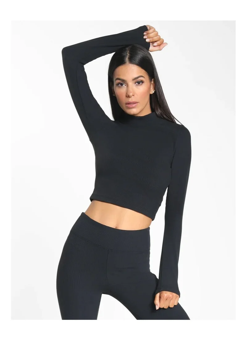 كورال كအရال لوكا بلوزة قصيرة بأكمام طويلة