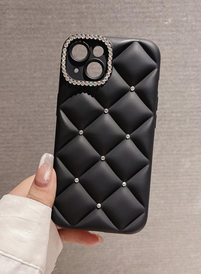 Take Two Solid Diamond Grid Embellished iPhone Case - Image 2