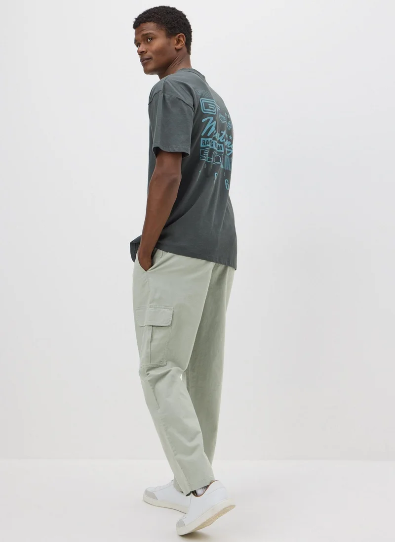 Matalan Sage Linen Cargo Trousers