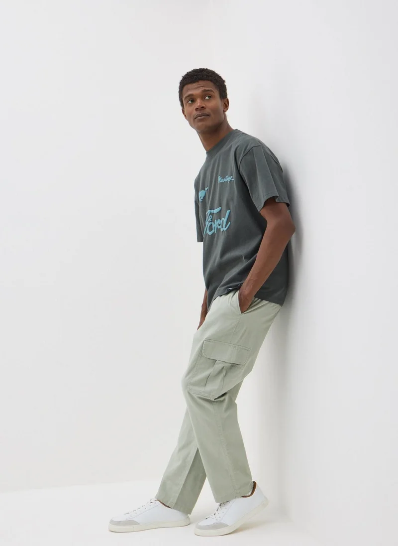 Matalan Sage Linen Cargo Trousers
