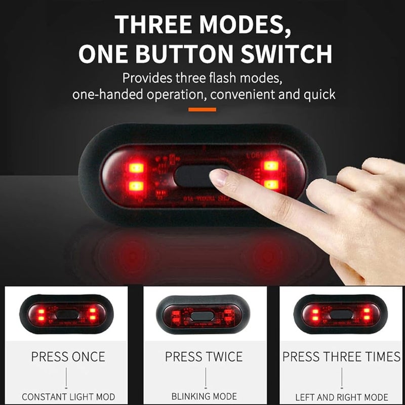 SWIUKPHE Rechargeable IPX6 Waterproof LED Helmet Brake Light – Universal Multi-Mode High Visibility Rear Warning Taillight for Bike Motorcycle Night - Image 4