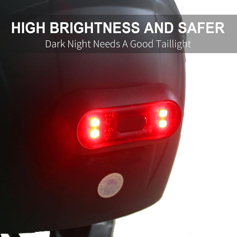 SWIUKPHE Rechargeable IPX6 Waterproof LED Helmet Brake Light – Universal Multi-Mode High Visibility Rear Warning Taillight for Bike Motorcycle Night - Image 5