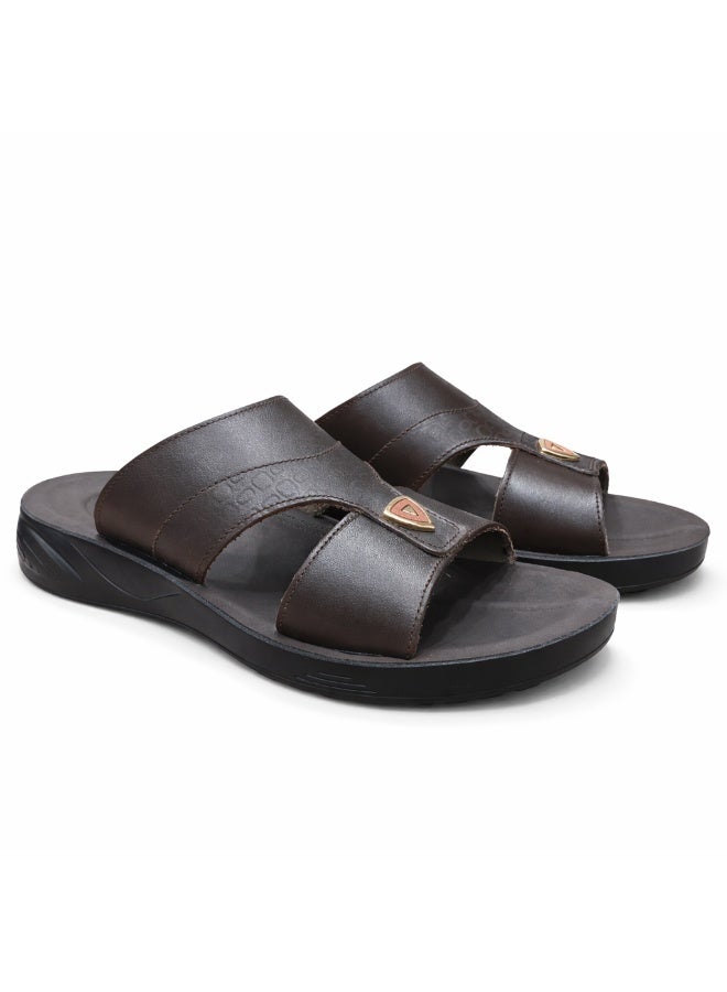 سليبر خليجى رجالي جلد طبيعى – تصميم عصري بنعل مريح مضاد للانزلاق – مثالي للاستخدام اليومي والصيف - Image 2