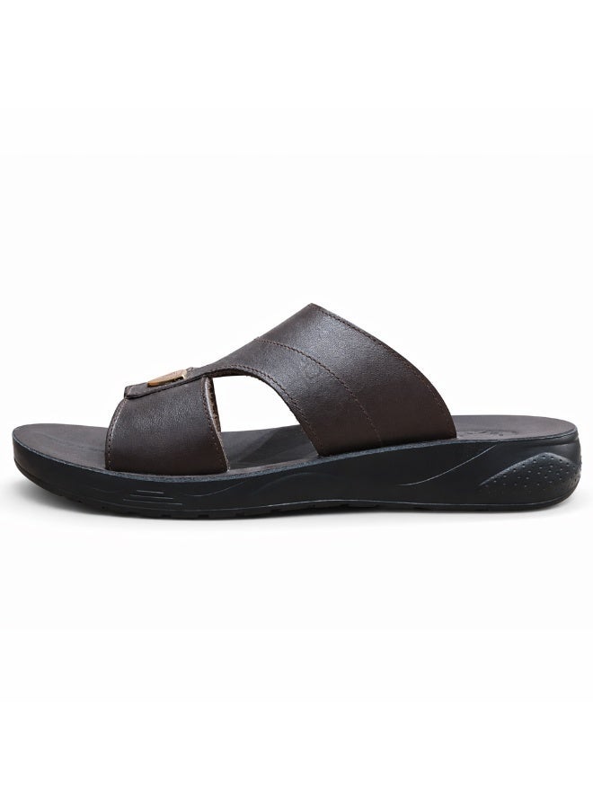 سليبر خليجى رجالي جلد طبيعى – تصميم عصري بنعل مريح مضاد للانزلاق – مثالي للاستخدام اليومي والصيف - Image 4