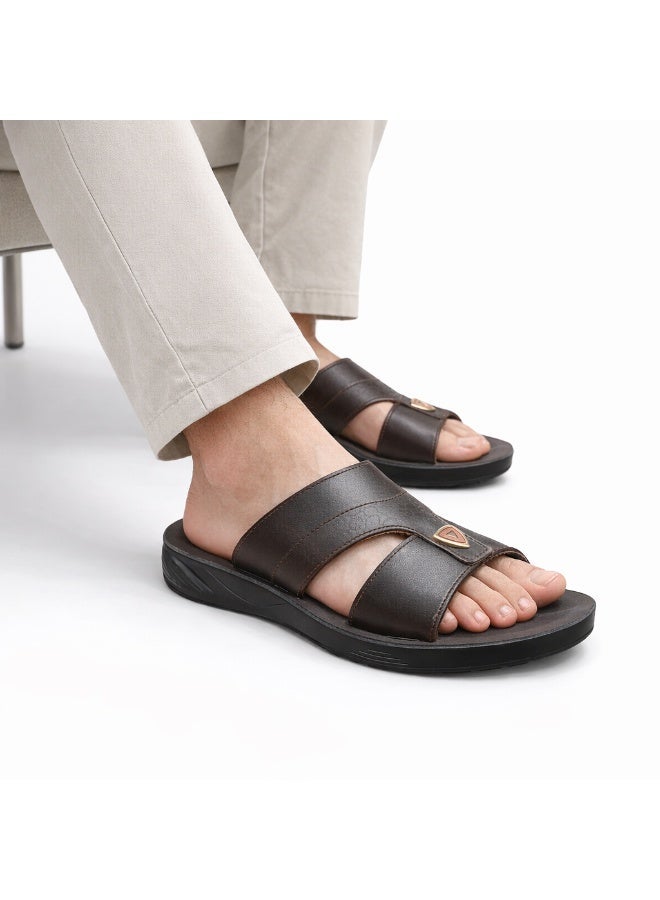 سليبر خليجى رجالي جلد طبيعى – تصميم عصري بنعل مريح مضاد للانزلاق – مثالي للاستخدام اليومي والصيف - Image 5