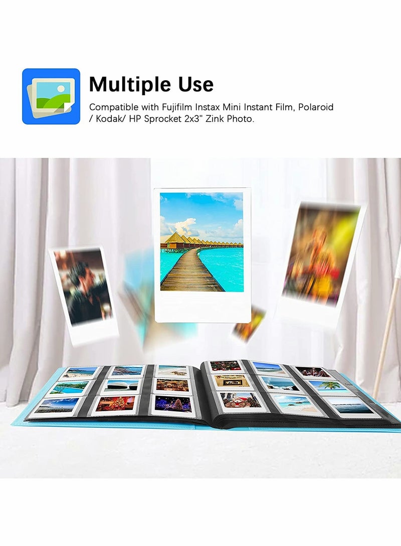 432 Pocket Photo Album for Fujifilm Instax & Polaroid Cameras Compatible with Mini 11 90 70 9 8+ Snap Series Blue Preserve Your Memories - Image 2