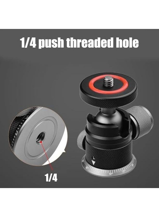 Aluminum Ball Head Tripod Adapter Rotatable 3KG Load Panoramic Mount 1 4in Hot Shoe - Image 5