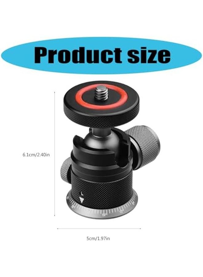 Aluminum Ball Head Tripod Adapter Rotatable 3KG Load Panoramic Mount 1 4in Hot Shoe - Image 4