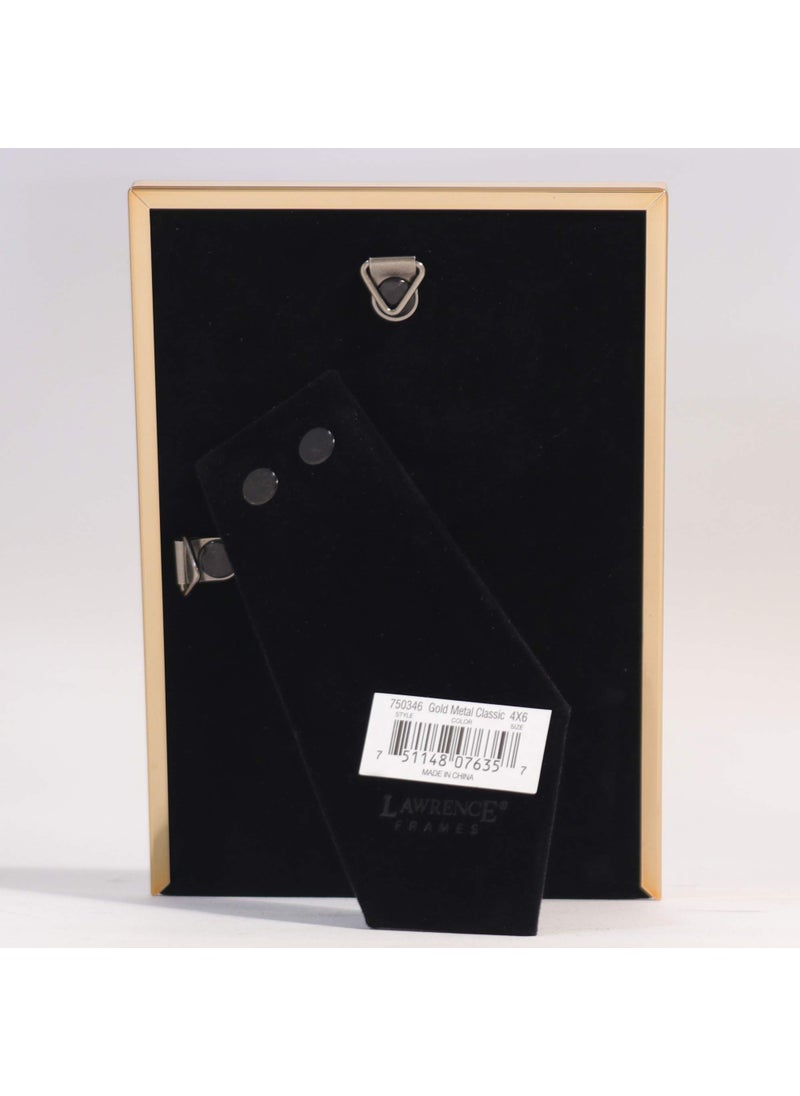 Lawrence Frames Lawrence Frames 4x6 Gold Metal Classic Bevel Picture Frame  - Image 3