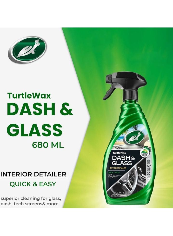 TurtleWax Turtle Wax 17526 Dash and Glass Car Interior Cleaner  680 ml - Image 1