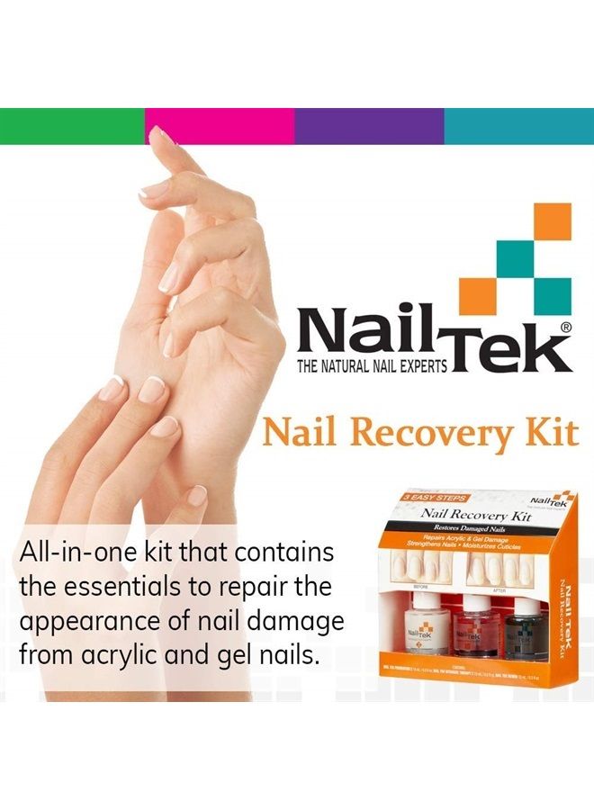 Nail Tek Nail Recovery Kit, Cuticle Oil, Strengthener, Ridge Filler - Restore Damaged Nails in 3 Steps - Image 2