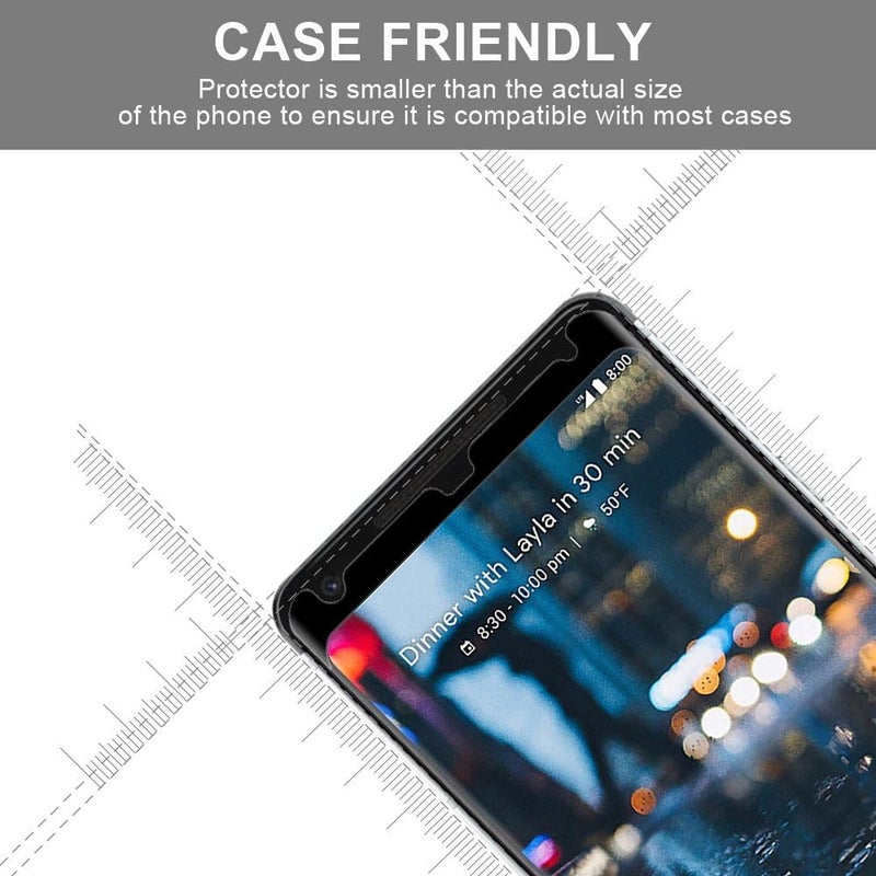 Mobilebies 9H Premium Black Border Tempered Glass Screen Protector (Non-UV Glass) for Google Pixel 2 XL (6 Inch, Pack of 1) | Full Screen Coverage (Edge to Edge) Screen Guard - Image 4