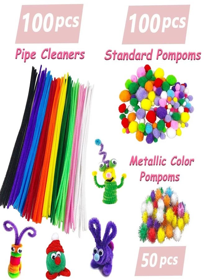 VLUSSO Arts and Crafts Supplies for Kids DIY Craft Kits Art Supplies Materials Kids Crafts Set with Pipe Cleaners Craft Box Preschool Homeschool Toys Gift for Boys and Girls Age 4 5 6 7 8 - Image 2