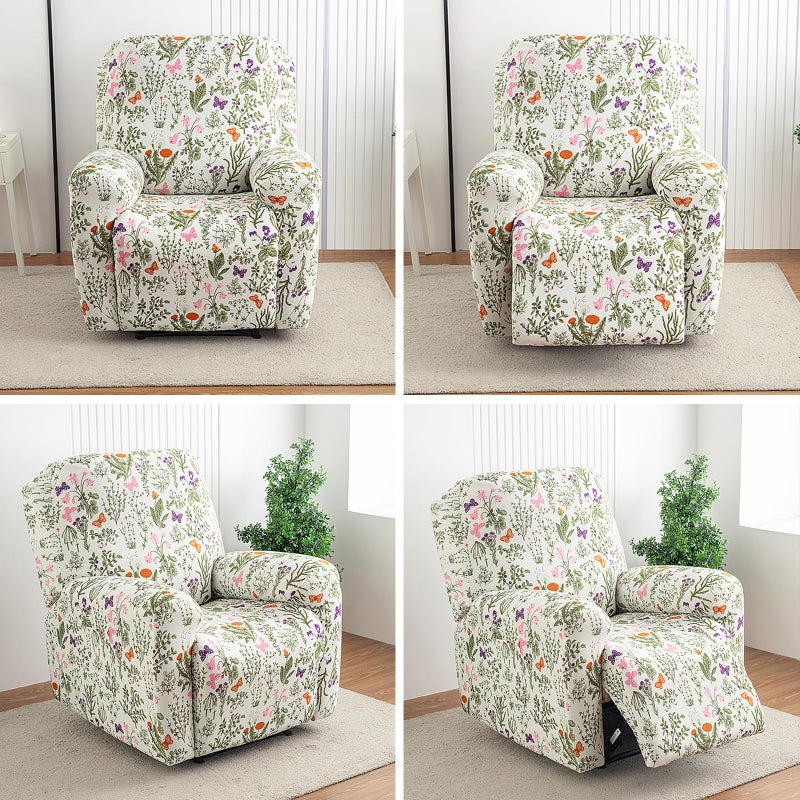 Eco-Ancheng Recliner Chair Covers 4-Pieces Recliner Covers for Recliner Chair Stretch 1 Seat Reclining Chair Cover Washable Lazyboy Recliner Covers Furniture Protector for Living Room - Image 4
