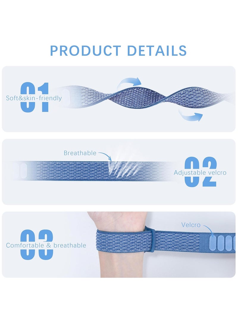 LAIAOCISI Children's Adjustable AirTag GPS Tracker Protective Bracelet Waterproof Case Cover Cute Cartoon Full Coverage Anti-Lost Airtag Holder Healthy Nylon Wristband Accessories for Kids(Dolphin) - Image 3