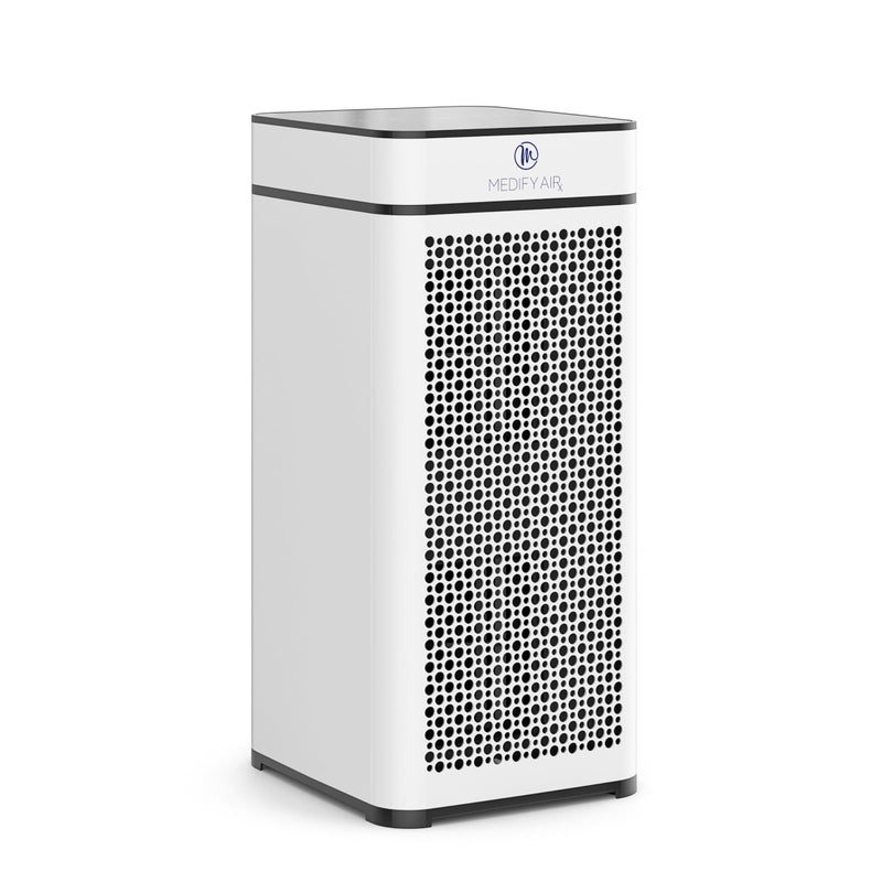 Medify MA40 Air Purifier with True HEPA H13 Filter 1793 ft Coverage in 1hr for Smoke Wildfires Odors Pollen Pets Removal to 01 Microns White 1Pack