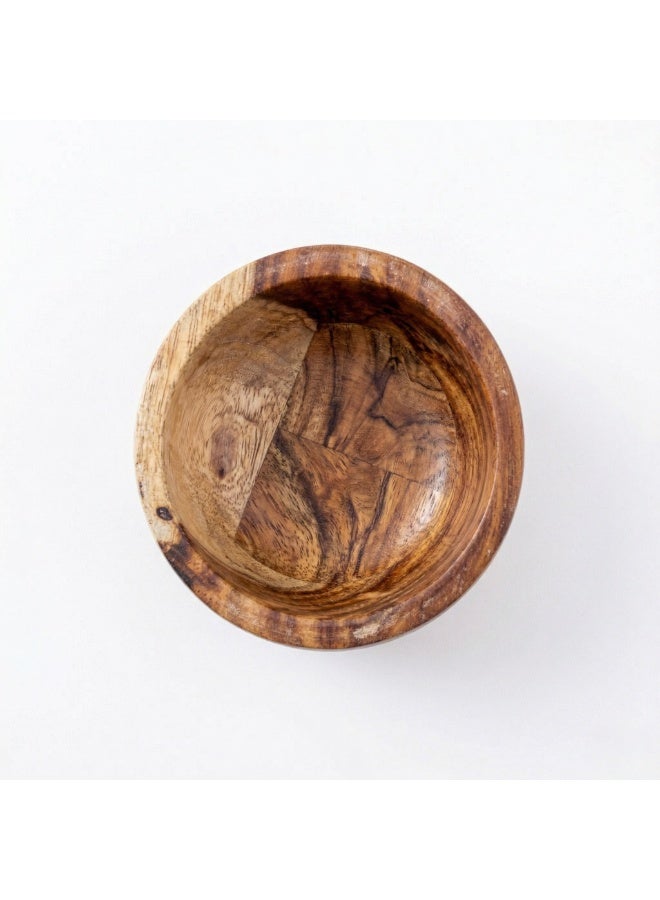 Home Pro Premium 10 cm Natural Wood Mini Bowl / Handcrafted Eco-Friendly Wooden Serving Bowl for Nuts, Seeds, Fruits, and Dips - Image 2