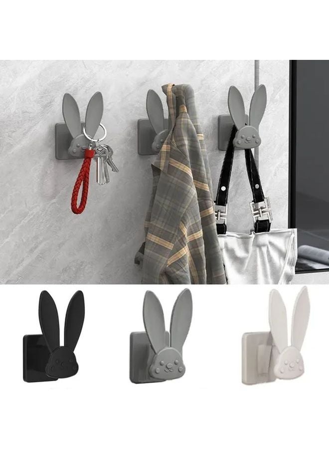 منظم أحذية أذن الأرنب الأسود حامل جدار غير مثبت تخزين الحمام - Image 3