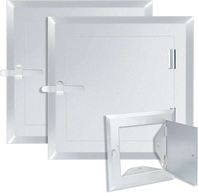 Yaocom 1 Pack 8" x 8" Steel Clean Out Door, Fireplace Chimney Cleanout Door for Indoor Outdoor Wall Chimney (Sliver) - Image 1