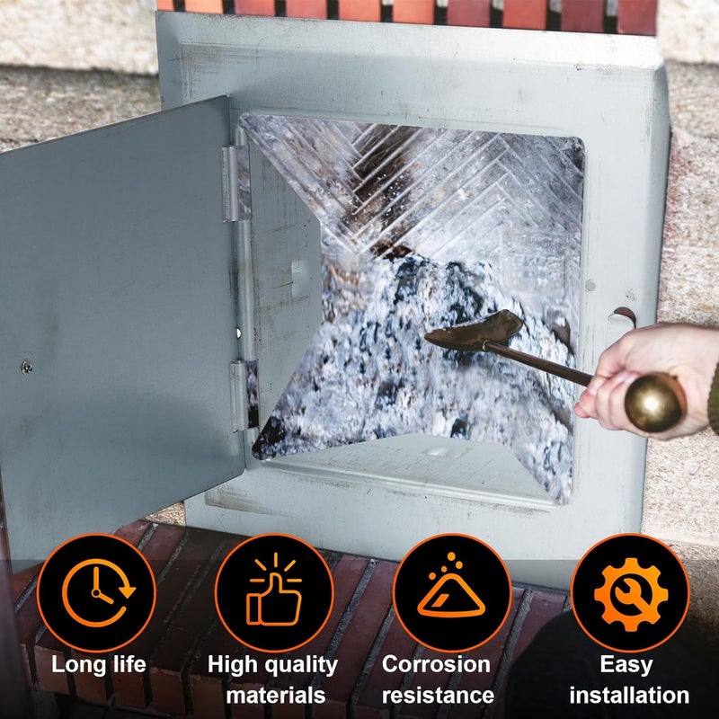 Yaocom 1 Pack 8" x 8" Steel Clean Out Door, Fireplace Chimney Cleanout Door for Indoor Outdoor Wall Chimney (Sliver) - Image 4