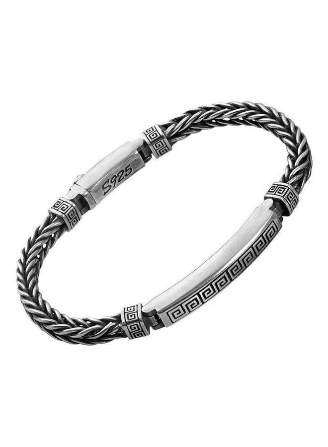 Men's Vintage Braided Bracelet, Buckle Clasp, Handmade Wristband, 18/20/22CM, Eid Gift - Image 1