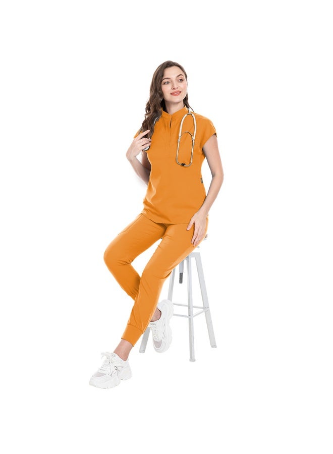 NIBEMINENT Tops+pant Medical Uniform Surgery Scrubs Shirt Short Sleeve Pet Shop Doctor Nurse Nursing Uniform Set Women Workwear Scrub - Image 1