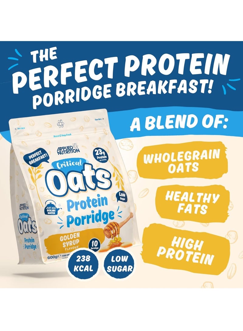 Applied Nutrition Critical Oats Advanced Protein Porridge - Whey Protein Powder Blend with Wholegrain Oats & ISO-XP Protein Isolate, Amino Acids, Golden Syrup, 600g - Image 2