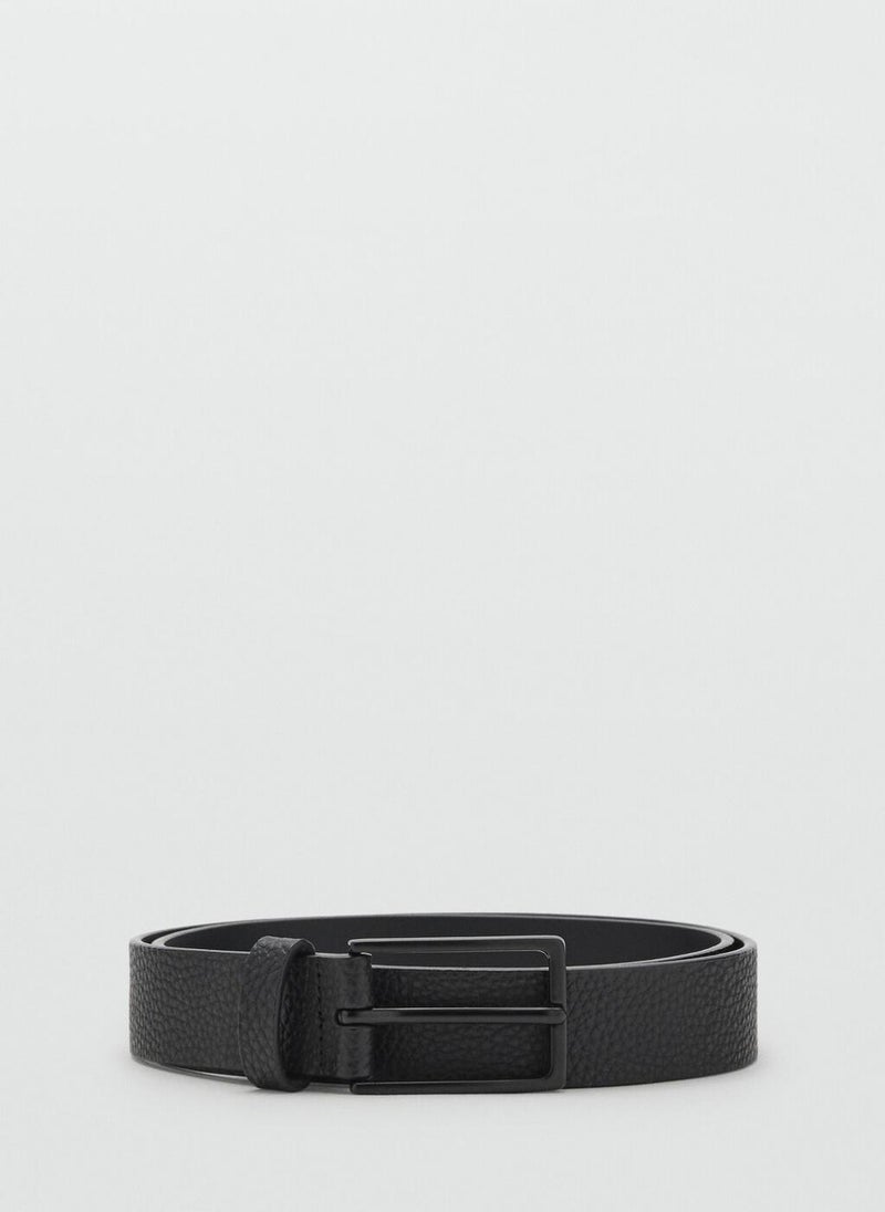Mango Man Pebbled Leather Belt  - Image 1