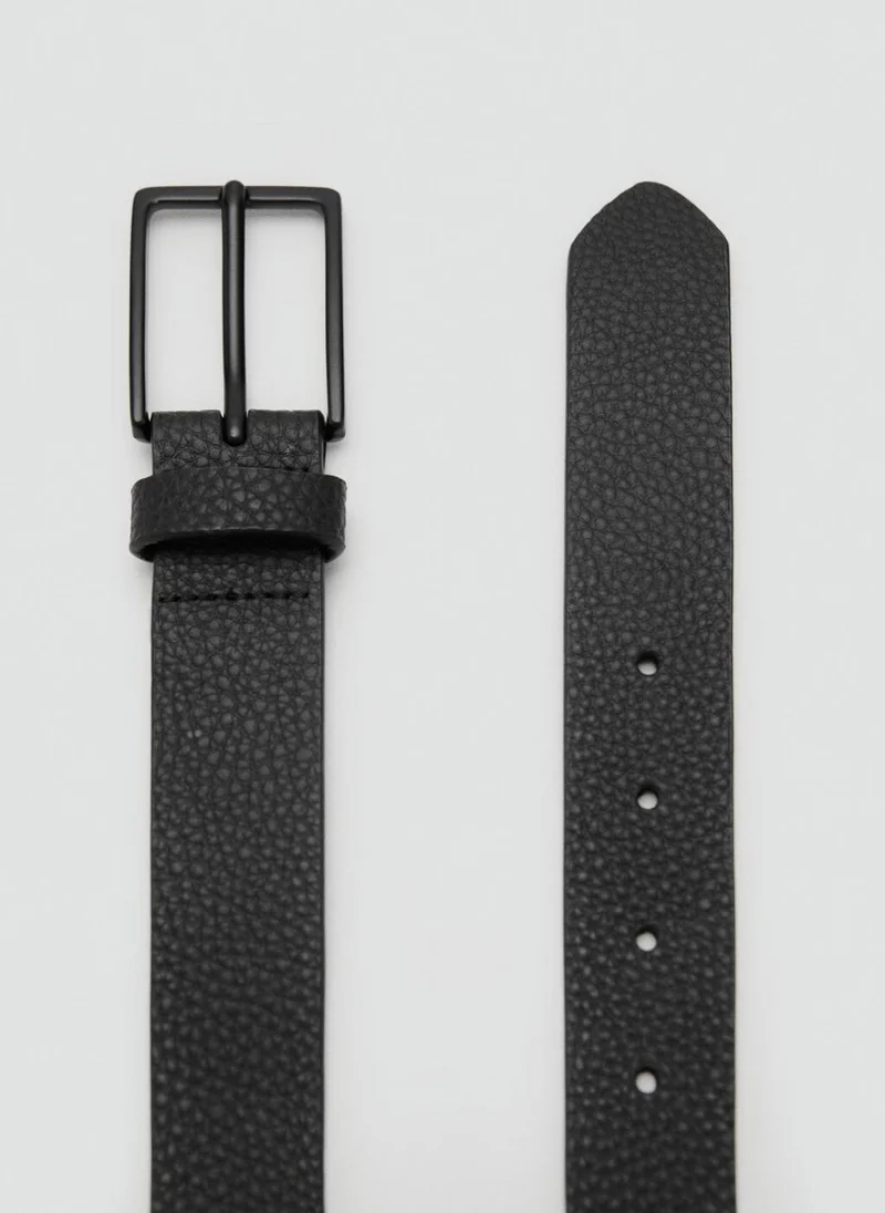 Mango Man Pebbled Leather Belt