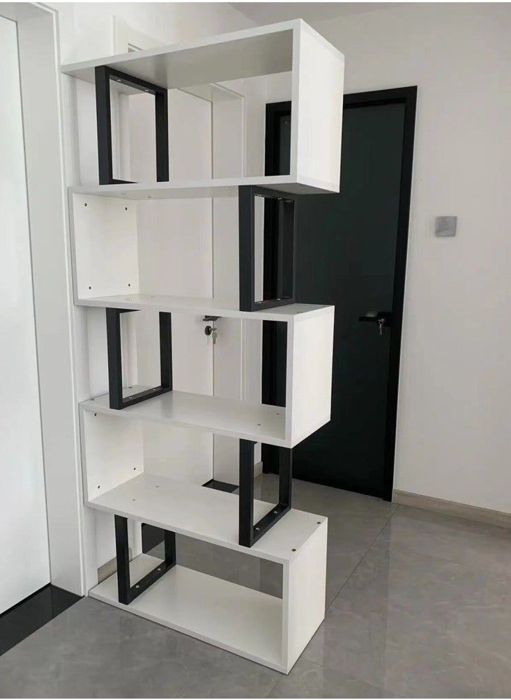 متعددة الوظائف فريدة من نوعها متعددة الطبقات تصميم الطابق الدائمة عرض الرف رفوف سطح المكتب رف الكتب توفير مساحة تخزين الرف أثاث منزلي 60x24x180 سم