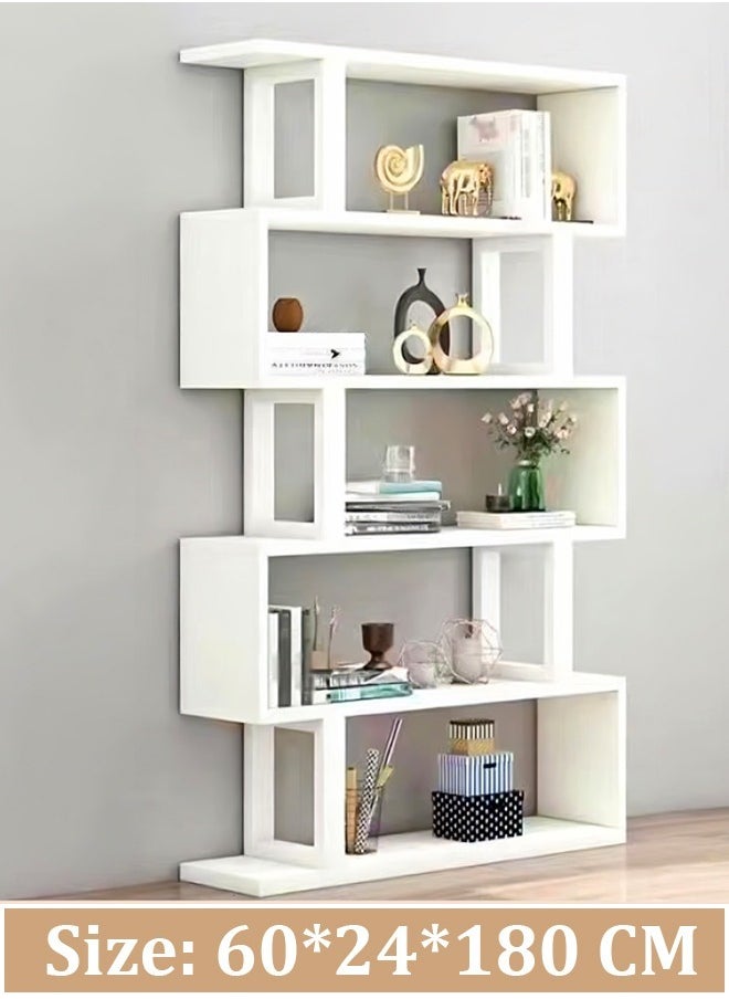 متعددة الوظائف فريدة من نوعها متعددة الطبقات تصميم الطابق الدائمة عرض الرف رفوف سطح المكتب رف الكتب توفير مساحة تخزين الرف أثاث منزلي 60x24x180 سم