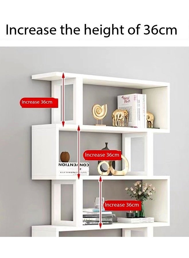 متعددة الوظائف فريدة من نوعها متعددة الطبقات تصميم الطابق الدائمة عرض الرف رفوف سطح المكتب رف الكتب توفير مساحة تخزين الرف أثاث منزلي 60x24x180 سم