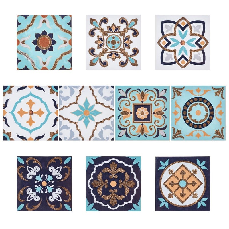 Tile Stickers – Waterproof, Self-Adhesive, Kitchen Bathroom Backsplash, 10 Sheets