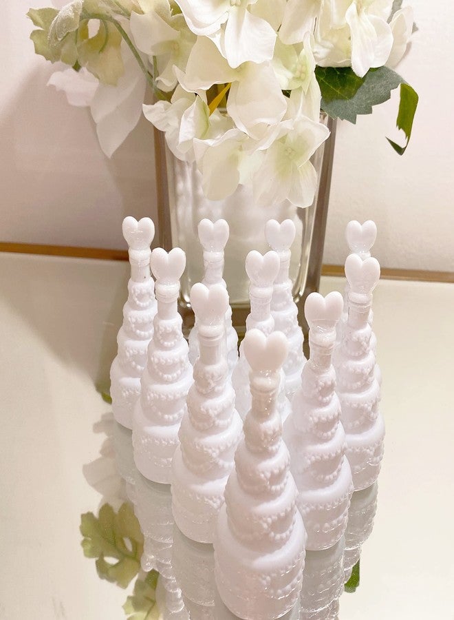 GIFTEXPRESS 48 pcs 3" Wedding Bubble Wands White Cake Shaped Bubble Wands, Party Favors for Wedding Supplies, Valentine's Day, Anniversary Celebrations - Image 1