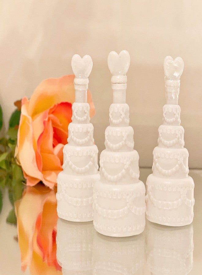 GIFTEXPRESS 48 pcs 3" Wedding Bubble Wands White Cake Shaped Bubble Wands, Party Favors for Wedding Supplies, Valentine's Day, Anniversary Celebrations - Image 3