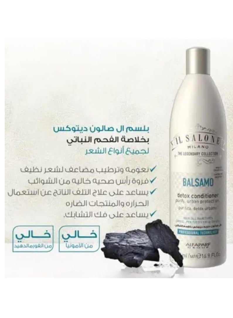 IL SALONE Shampoo and Balsamo Detox For All Hair Types 2*500 ml - Image 3