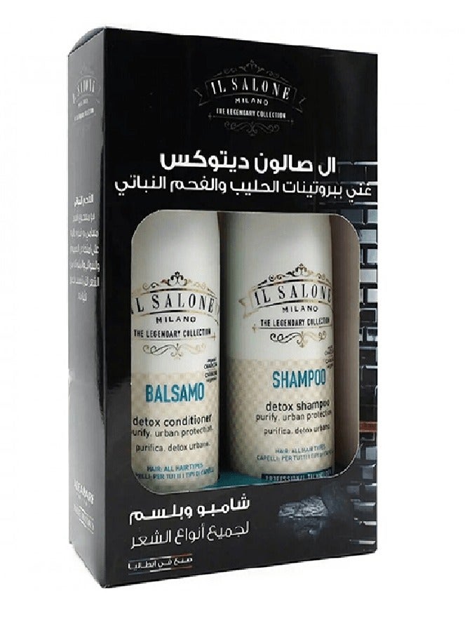 IL SALONE Shampoo and Balsamo Detox For All Hair Types 2*500 ml - Image 2